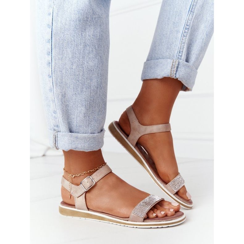 S.Barski Sandalias Con Circonita S. Barski 701-18 Beige 2