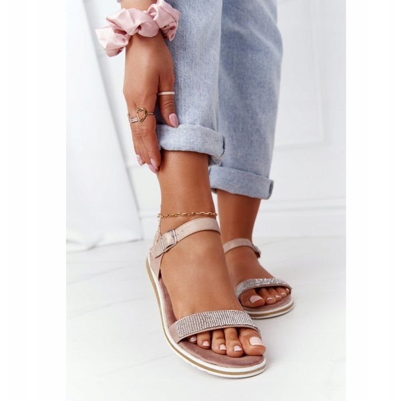 S.Barski Sandalias Con Circonita S. Barski 701-18 Beige 1