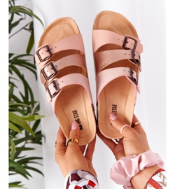 Pantuflas de Piel Perfilada Big Star HH274586 Rosa-Cobre 1