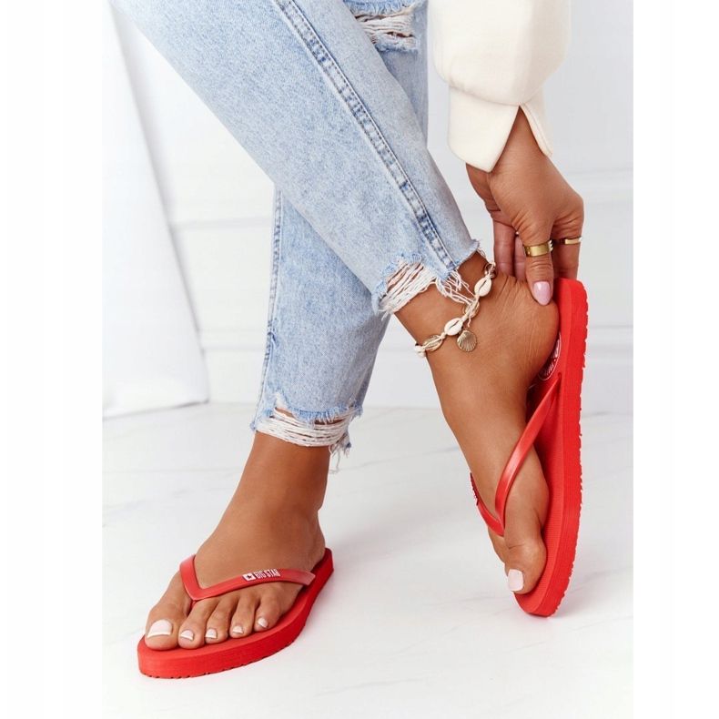 Chanclas de mujer Big Star FF274A611 Rojo 2