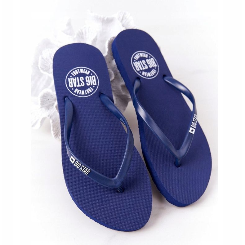 Chanclas de mujer Big Star FF274A614 Azul marino 2