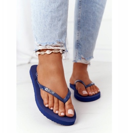 Chanclas de mujer Big Star FF274A614 Azul marino 3