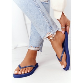 Chanclas de mujer Big Star FF274A614 Azul marino 4