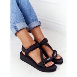 Sandalias Espuma Negra Con Cuña Big Star FF274A349 negro 5