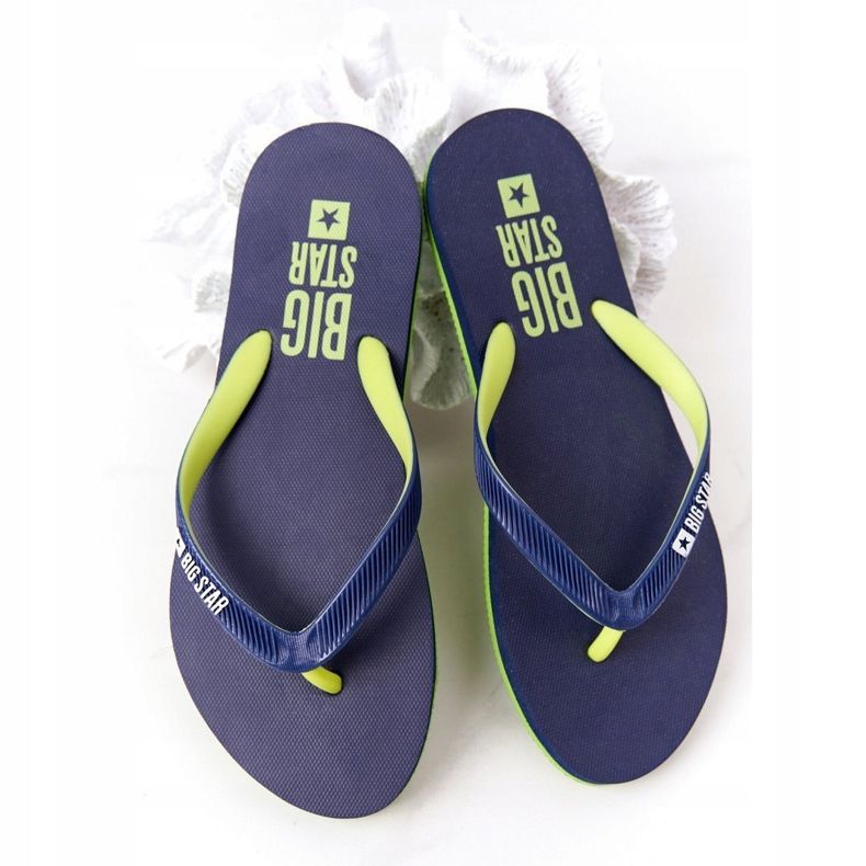 Chanclas Mujer Big Star FF274A312 Azul marino verde 1