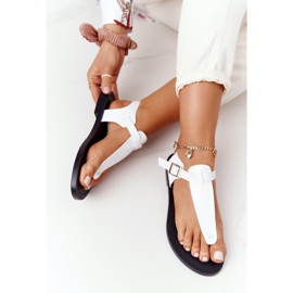 Sandalias Piel Chanclas Big Star HH274702 Blanco 4