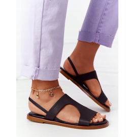 Sandalias Piel Con Puño Big Star HH274715 Negro 4