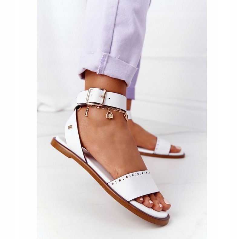 Sandalias Piel Big Star HH274722 Blanco 1