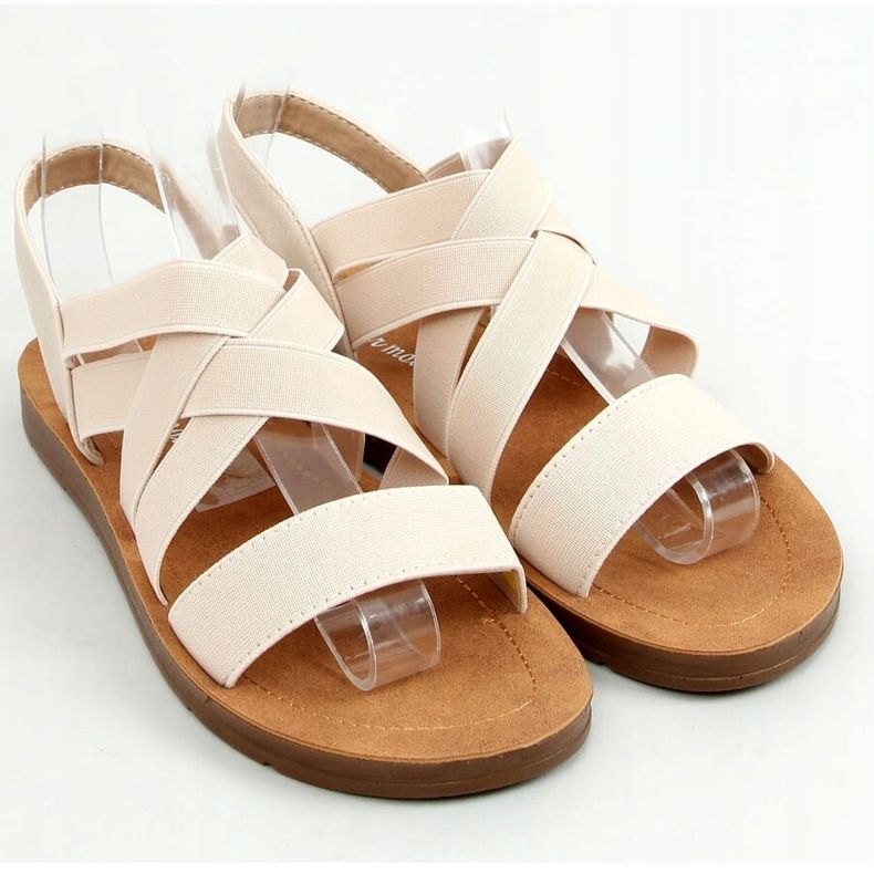 Sandalias con tiras de goma Beige 9225 Beige 1