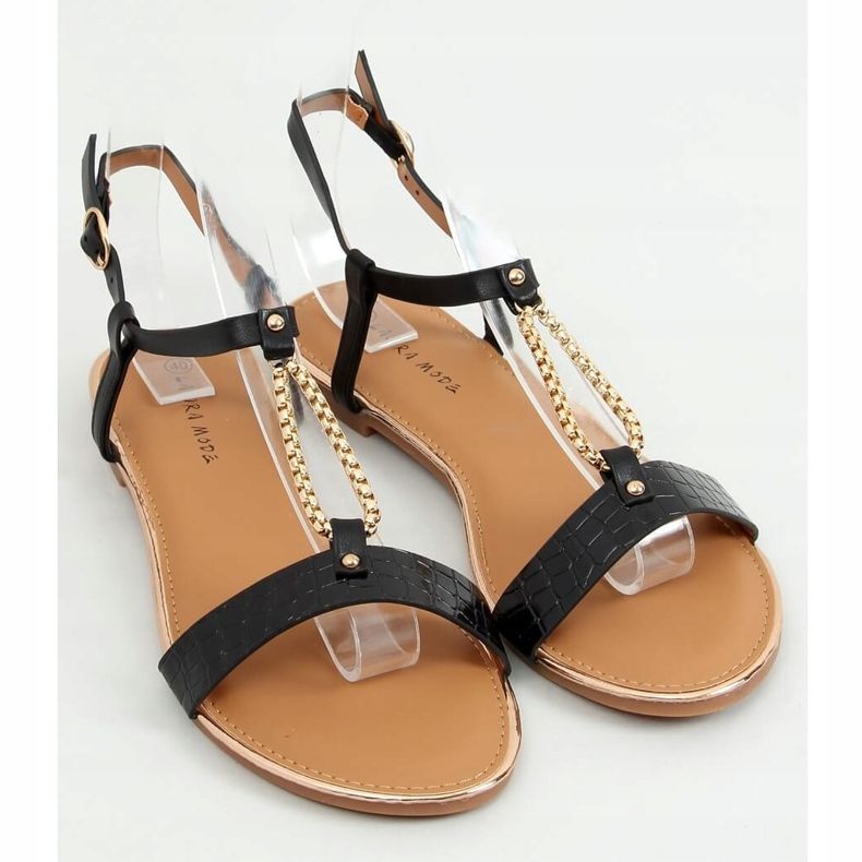 Sandalias mujer negras F-18 Black negro 1