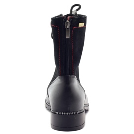 Botas de piel para mujer Kazkobut 2809 botas negras negro rojo 3