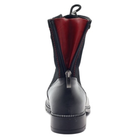 Botas de piel para mujer Kazkobut 2809 botas negras negro rojo 4