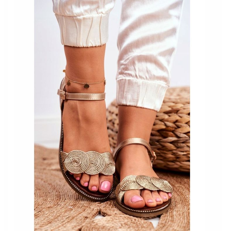 S.Barski Sandalias Mujer Planas Gold Barski Humanity dorado 2