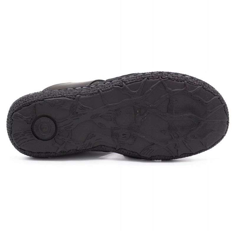 Kampol Zapatilla piel hombre 201/3 negro 5