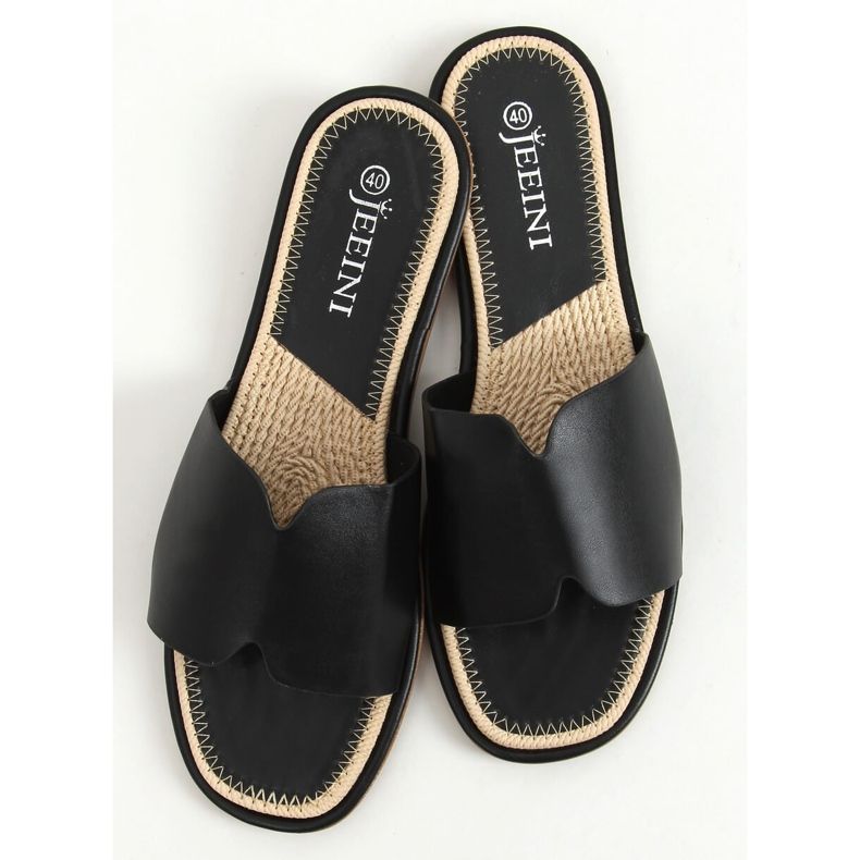 Pantuflas negras de mujer negras 395 Black negro 1