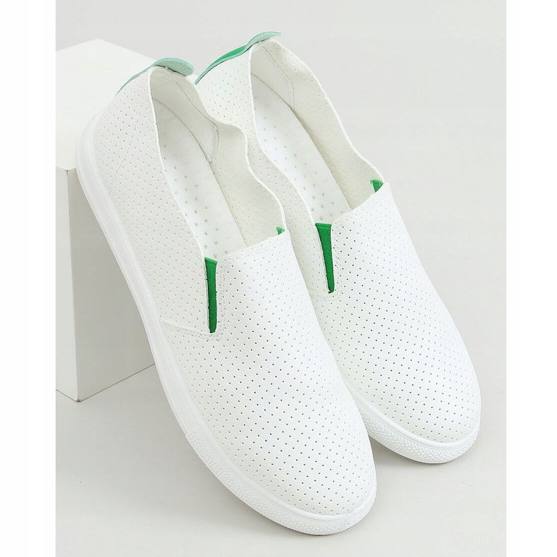 Zapatillas slip-on blanco LA45 Verde 1