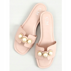 Pantuflas con perlas 55-37 Rosa 1