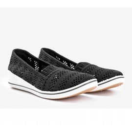 Zapatillas negras sin cordones en la cuña SoHo negro 2