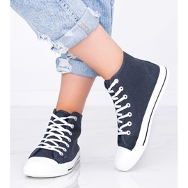 Zapatillas de mujer Gampa azul marino 1