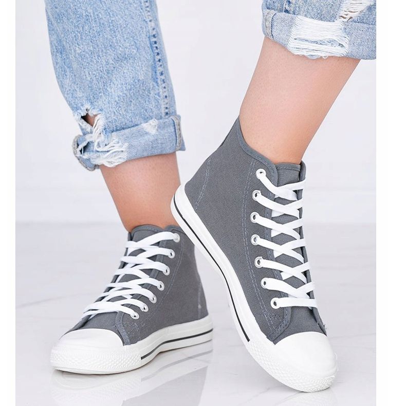 Zapatillas de mujer grises Gampa tobillo 1