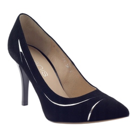 Zapatos de salón para mujer stilettos Anis 4474 negro plata 1