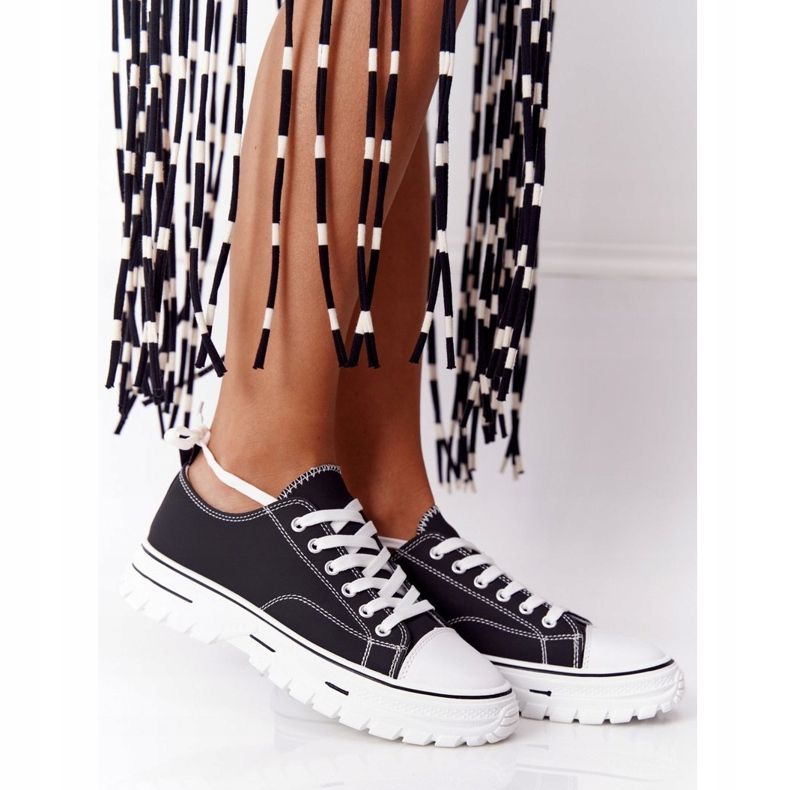 Zapatillas clásicas para mujer negras Feeling Good blanco negro 1