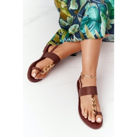 Sandalias Piel Chanclas Big Star HH274706 Marrón 2