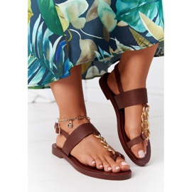 Sandalias Piel Chanclas Big Star HH274706 Marrón 1