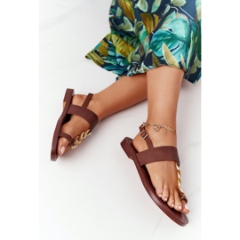 Sandalias Piel Chanclas Big Star HH274706 Marrón 3