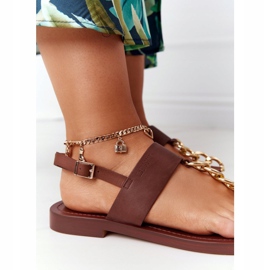 Sandalias Piel Chanclas Big Star HH274706 Marrón 4