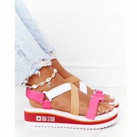 Sandalias de cuña de espuma Big Star HH274A083 Rosa rosado 4