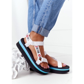 Sandalias de espuma en la plataforma Big Star HH274A087 en blanco y negro 2