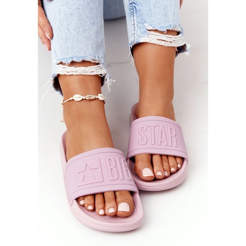 Pantuflas de Mujer Big Star HH274A041 Powder Pink rosa 1