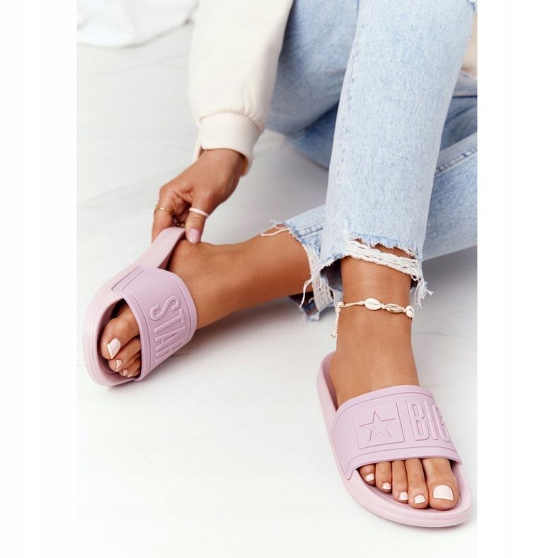 Pantuflas de Mujer Big Star HH274A041 Powder Pink rosado 2 Pantuflas de Mujer Big Star HH274A041 Powder Pink rosado 2