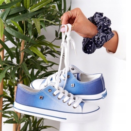 Zapatillas de Mujer Big Star HH274129 Ombre Azul Marino blanco 3
