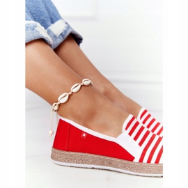 Alpargatas Mujer Big Star HH276003 Rojo-Blanco 4