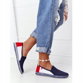Alpargatas Mujer Big Star HH276008 Azul Marino-Blanco rojo 2