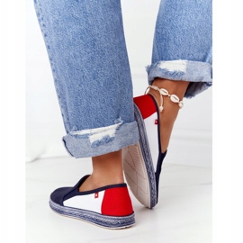 Alpargatas Mujer Big Star HH276008 Azul Marino-Blanco rojo 5