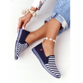 Alpargatas Mujer Big Star HH276002 Azul Marino-Blanco 1