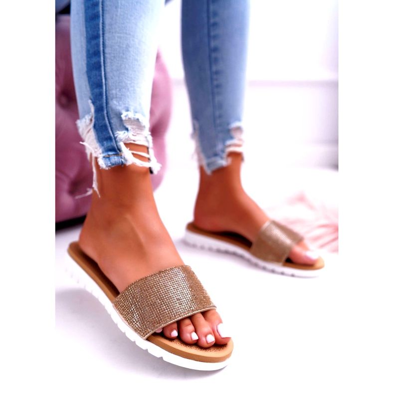 Sandalias con lentejuelas doradas para mujer Lu Boo Goodies dorado 2