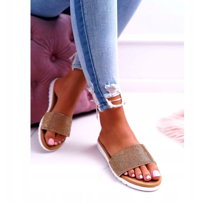 Sandalias con lentejuelas doradas para mujer Lu Boo Goodies dorado 1