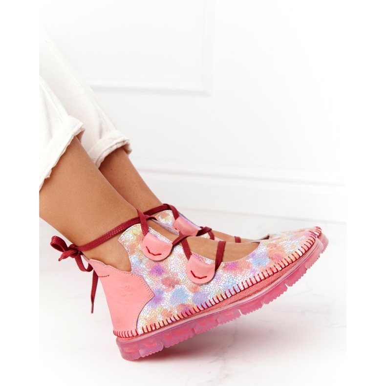 Botas de piel mujer Maciejka Pink 04457-15 azul naranja rosa verde amarillo 5