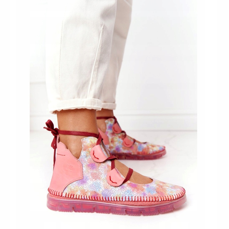 Botas de piel mujer Maciejka Pink 04457-15 azul naranja rosado verde amarillo 2