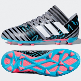 Botas de fútbol adidas Nemeziz Messi 17.3 Fg Jr CP9174 gris negro 2