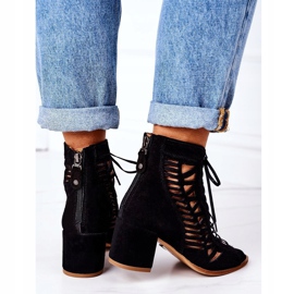Botas de ante calado Maciejka Rojo 04040-01 Negro 3