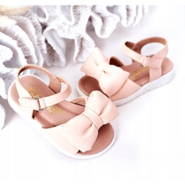 FR1 Sandalias Infantiles Con Lazo Rosa Abbie 2