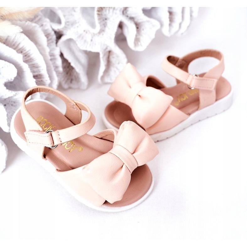 FR1 Sandalias Infantiles Con Lazo Rosa Abbie 2