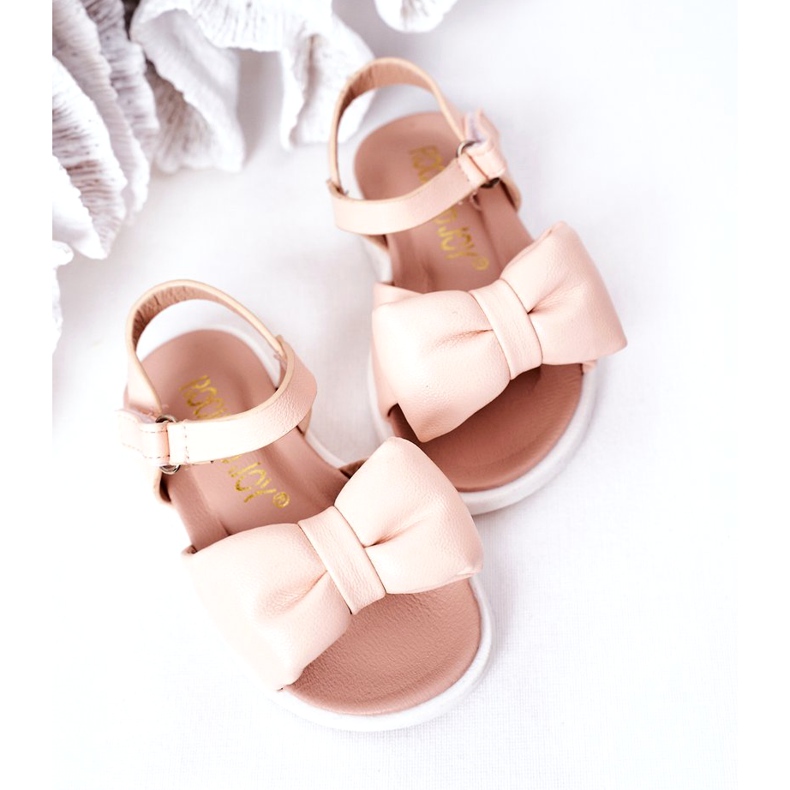 FR1 Sandalias Infantiles Con Lazo Rosa Abbie 1