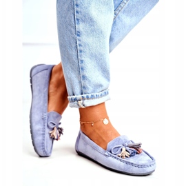 Evento Mocasines Mujer Ante 20PB35-2003 Azul Donna Mia 5