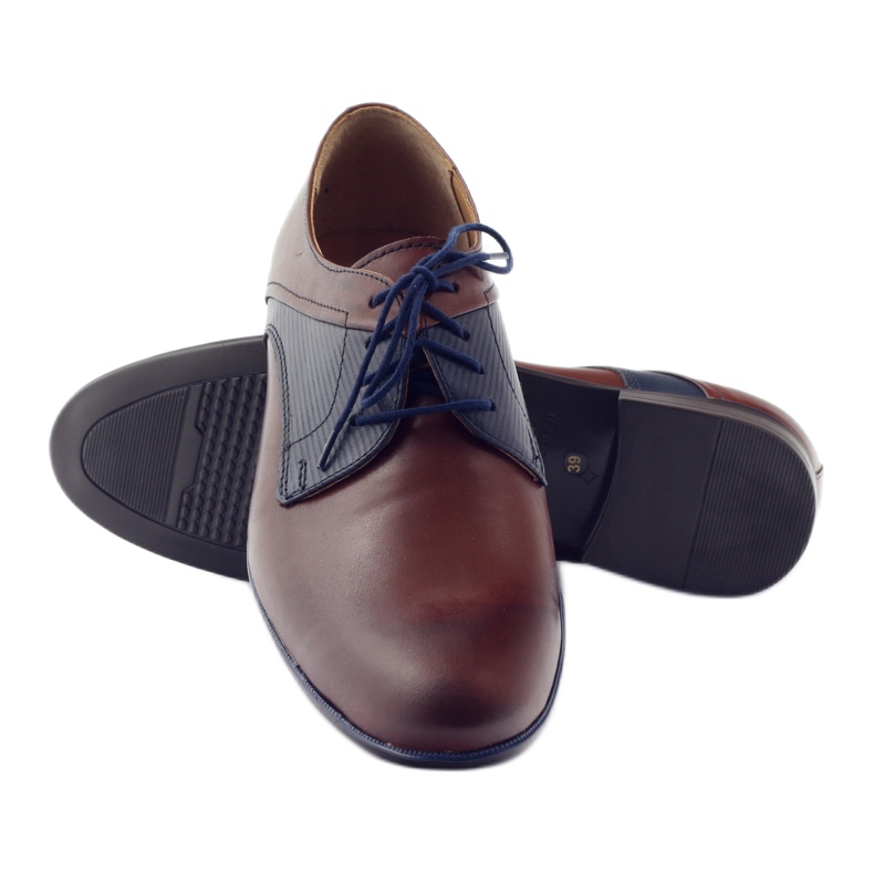 Zapatos de hombre Tur 328 marrón multicolor 3